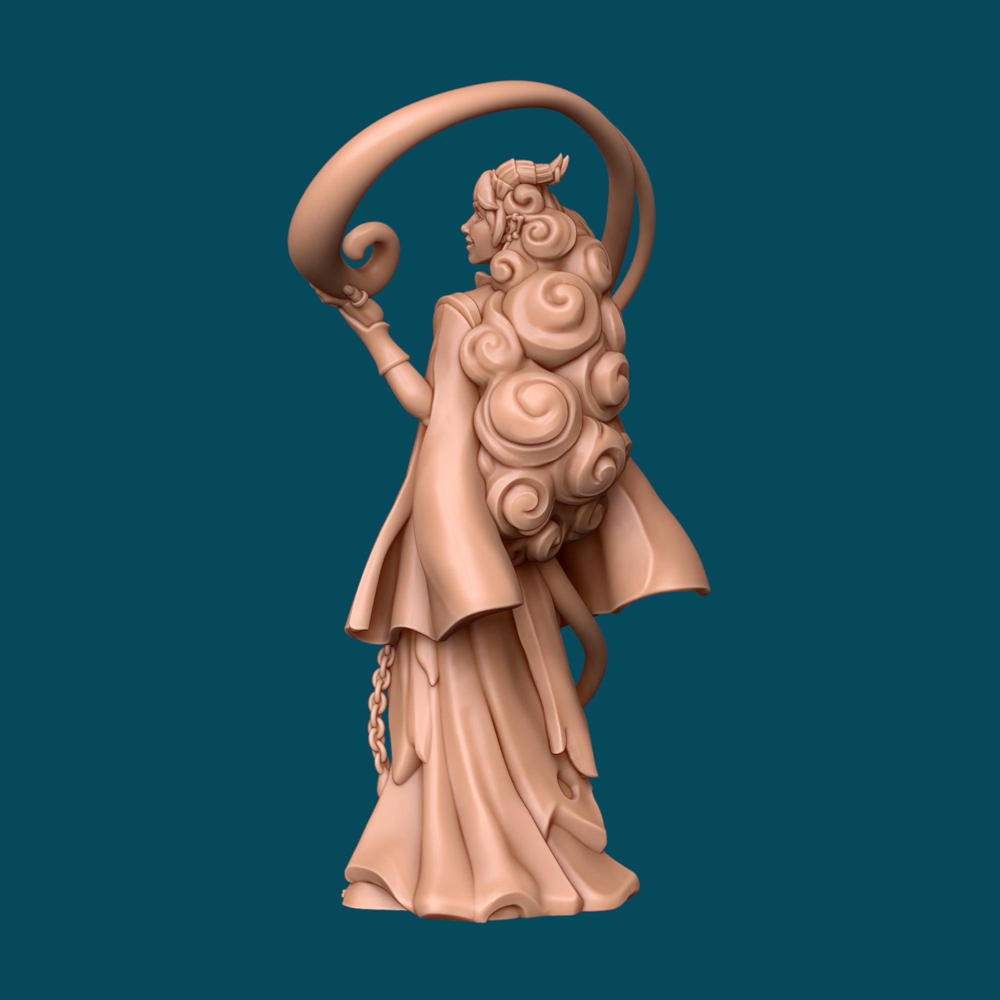 Zeor, A Sassy Warlock | D&D TTRPG Miniature | Awkward Penguin Minis