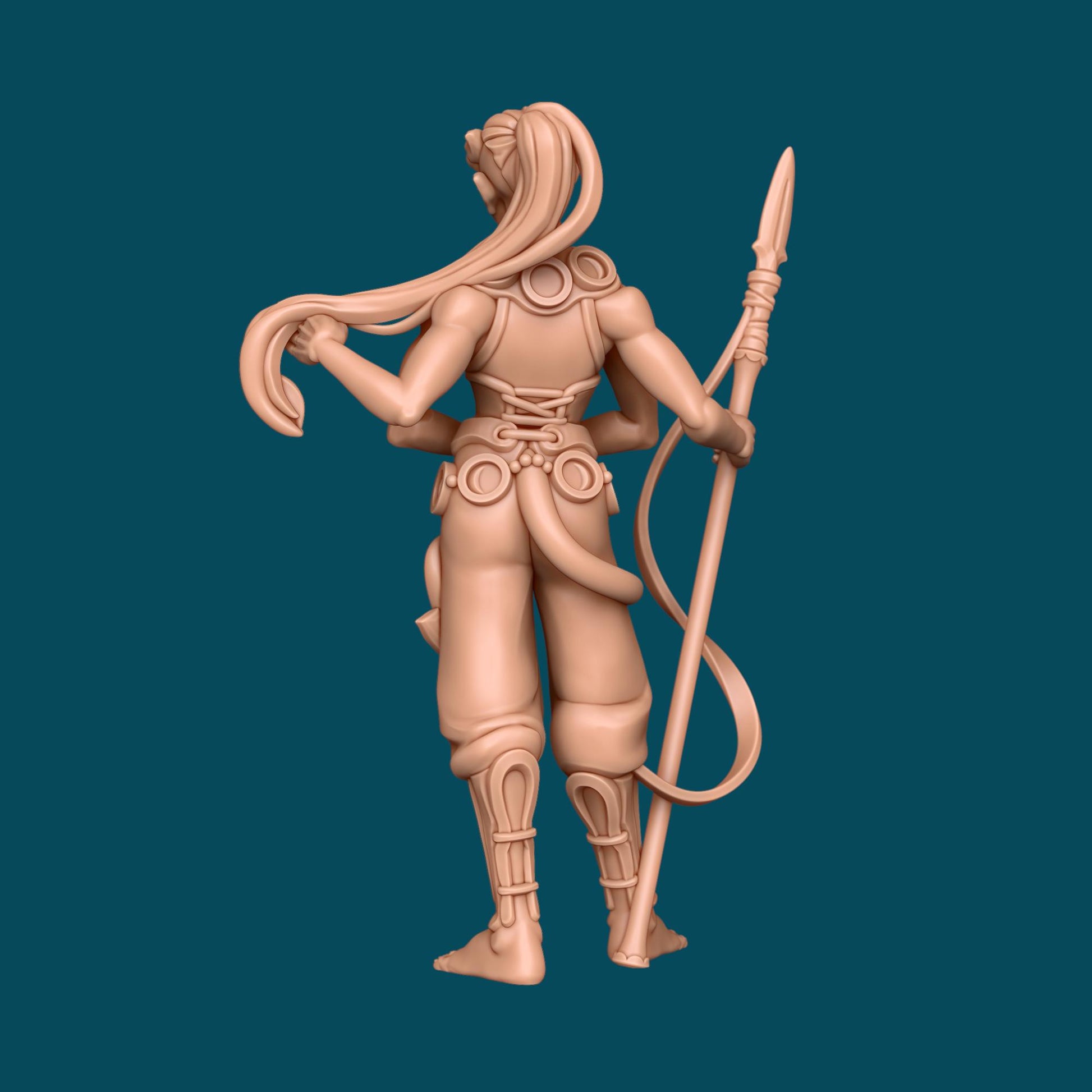 Integrity, a tiefling sentinel | D&D TTRPG Miniature | Awkward Penguin Minis