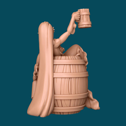 Vanessa, a tipsy siren | D&D TTRPG Miniature | Awkward Penguin Minis