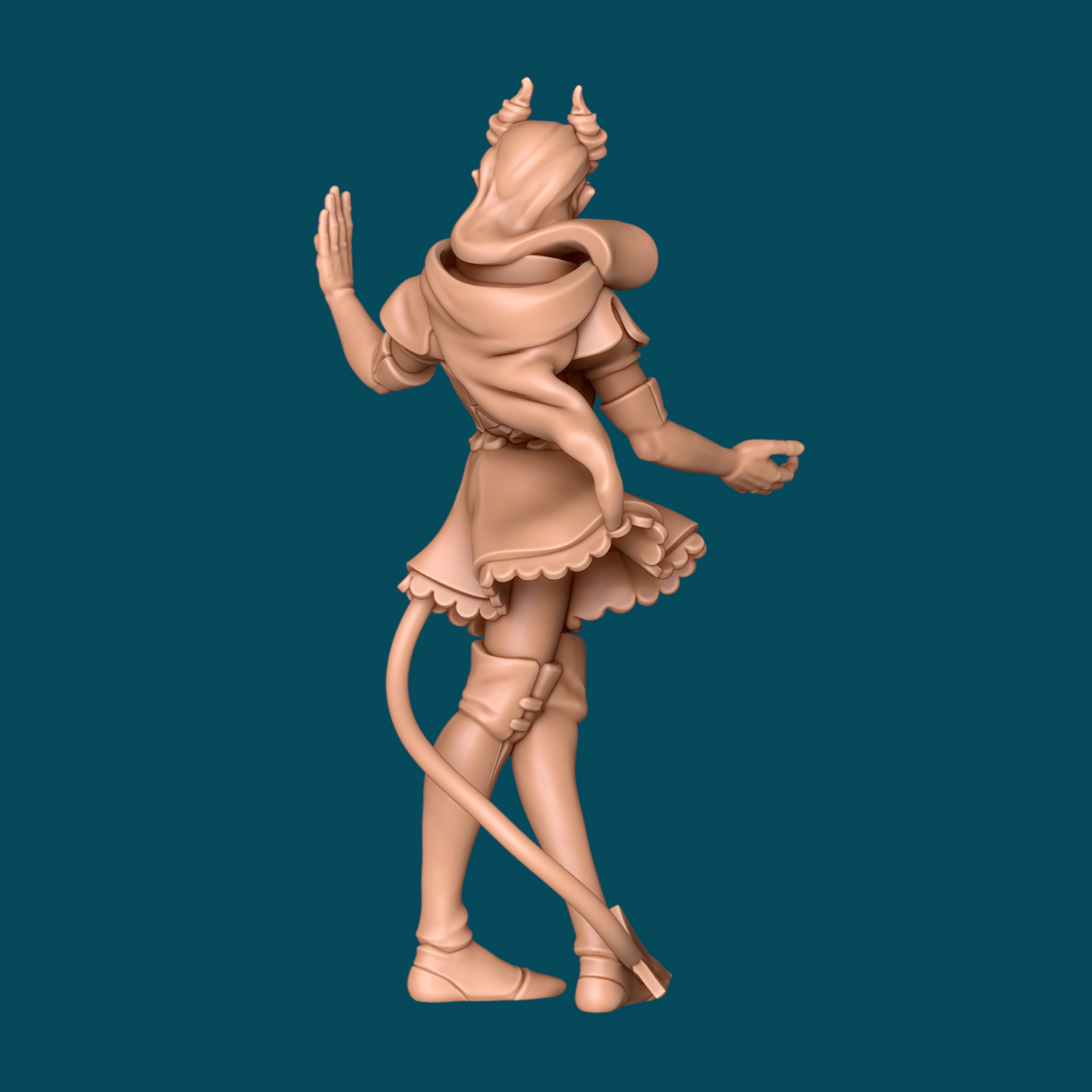 TTRPG D&D miniature of a candle-lit dance scene featuring Syrre and Tango by Tattles Told 3D, from Awkward Penguin Minis.