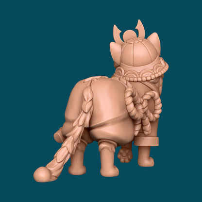 Kotatsu, a samurai cat | D&D TTRPG Miniature | Awkward Penguin Minis
