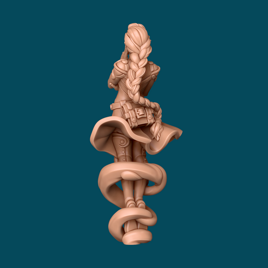 Foehn, an Airy Mage | TTRPG D&D Miniature | Awkward Penguin Minis