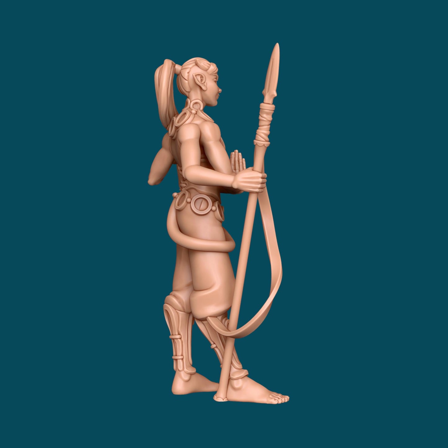 Integrity, a tiefling sentinel | D&D TTRPG Miniature | Awkward Penguin Minis