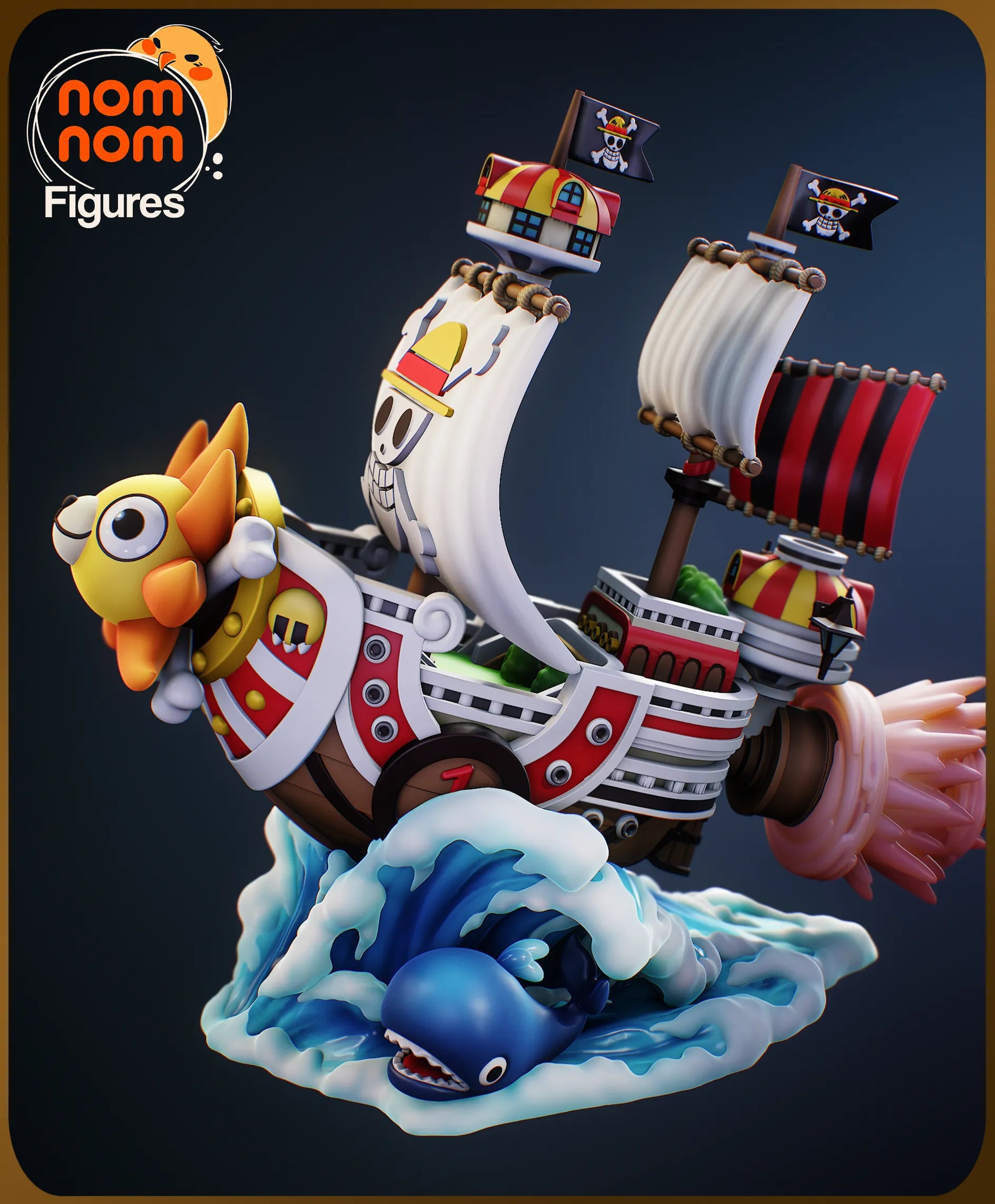Chibi Thousand Sunny | Resin Garage Kit Figure Anime Fan Art | Nomnom Figures