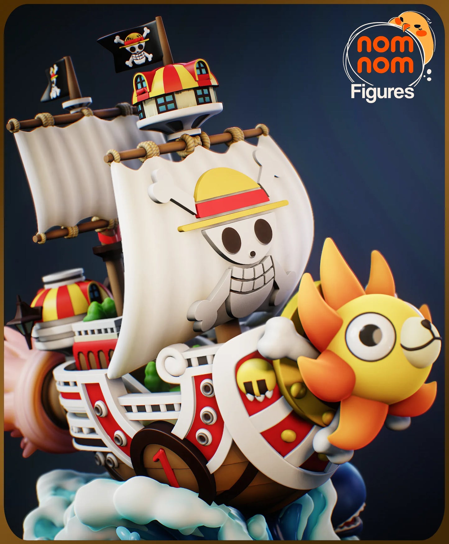 Chibi Thousand Sunny | Resin Garage Kit Figure Anime Fan Art | Nomnom Figures