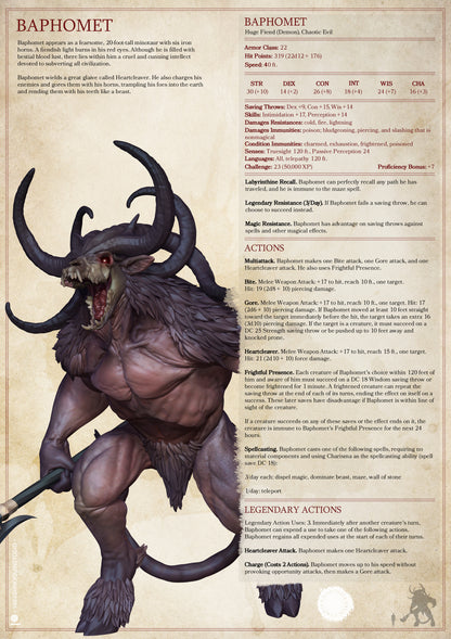 Baphomet | TTRPG Miniature | Yasashii Kyojin Studio
