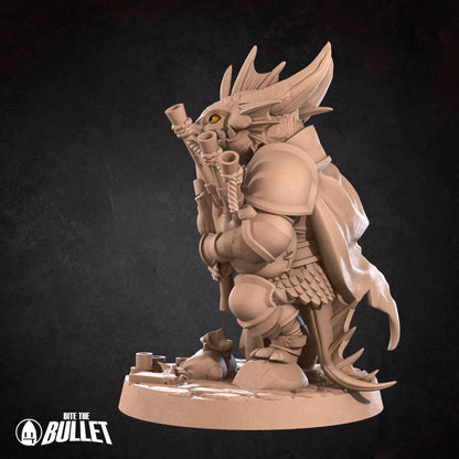 Kobold Bardbarian | D&D TTRPG Miniature | Bite the Bullet