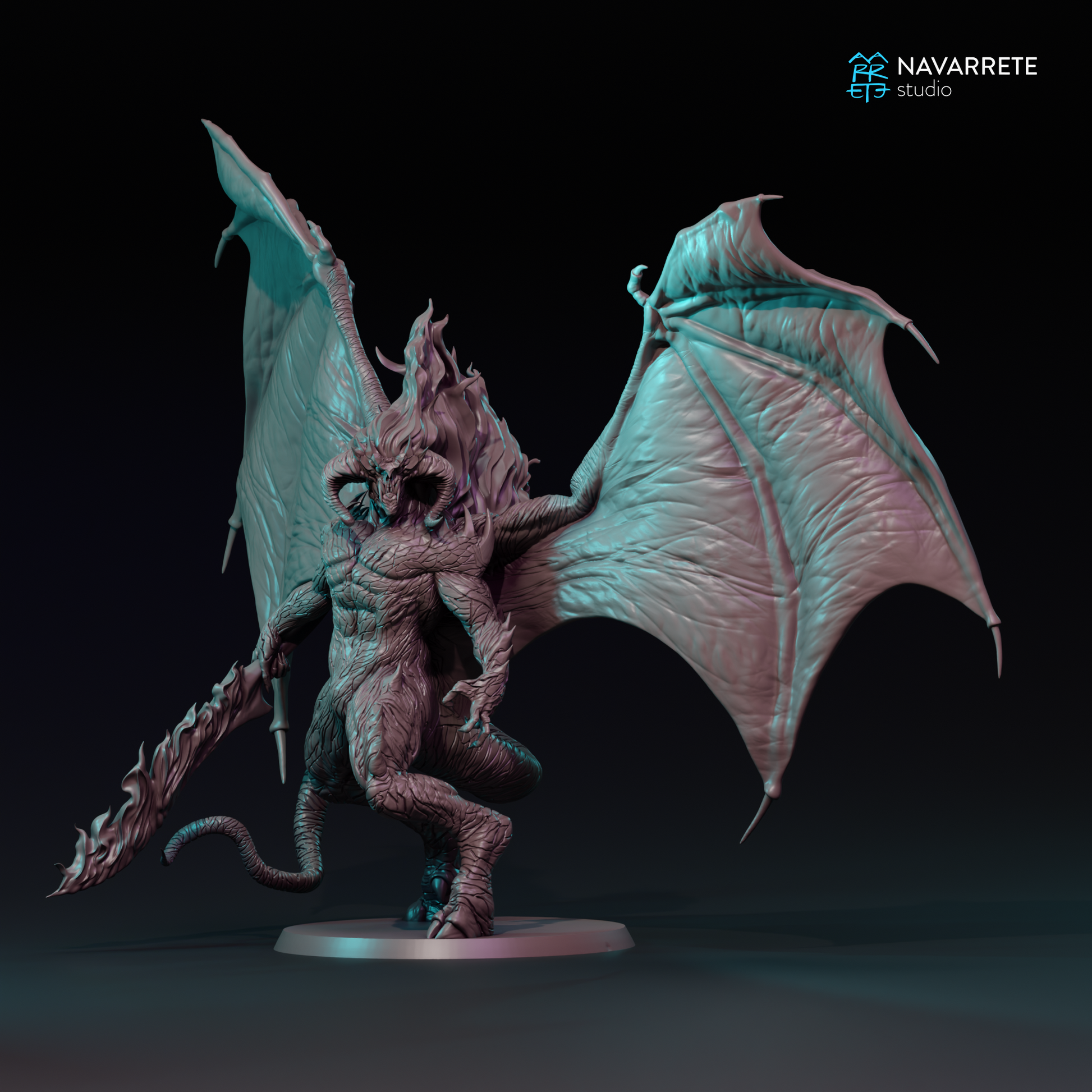 Tattles Told 3D Barzul tabletop gaming miniature by Navarrete Studio, detailed figure on a gaming base.