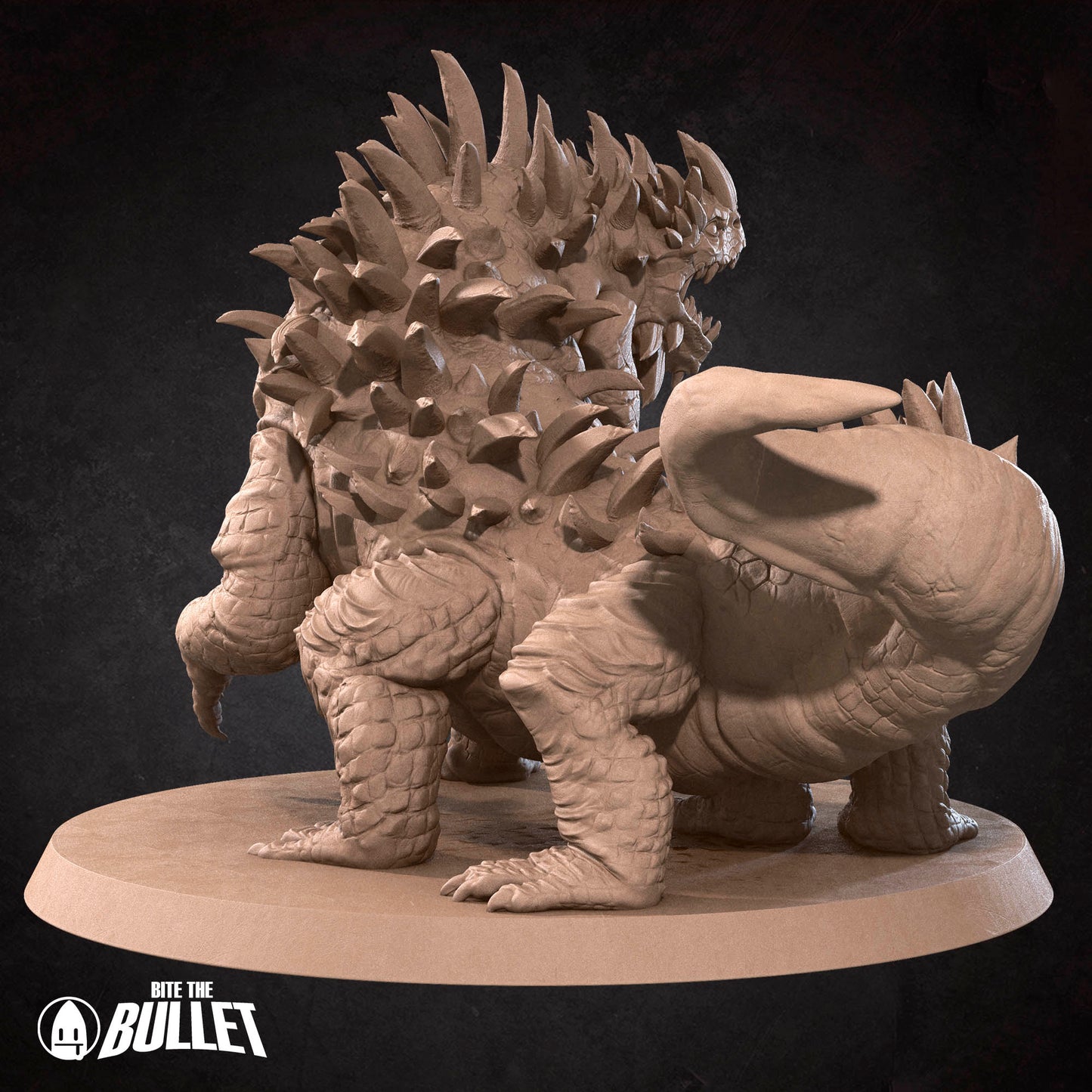 Detailed image of Tattles Told 3D Basilisk D&D TTRPG miniature showing a fierce, scaled serpent creature with piercing eyes.