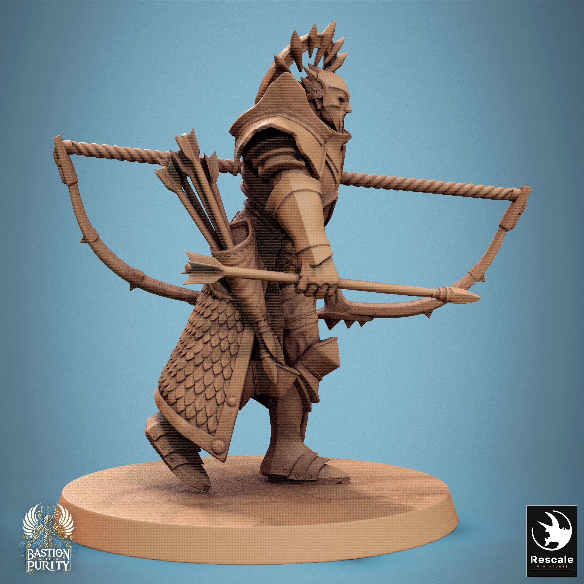 Aeterna Infantry Archers, Bastion of Purity Warband | D&D TTRPG Miniature | Rescale Miniatures