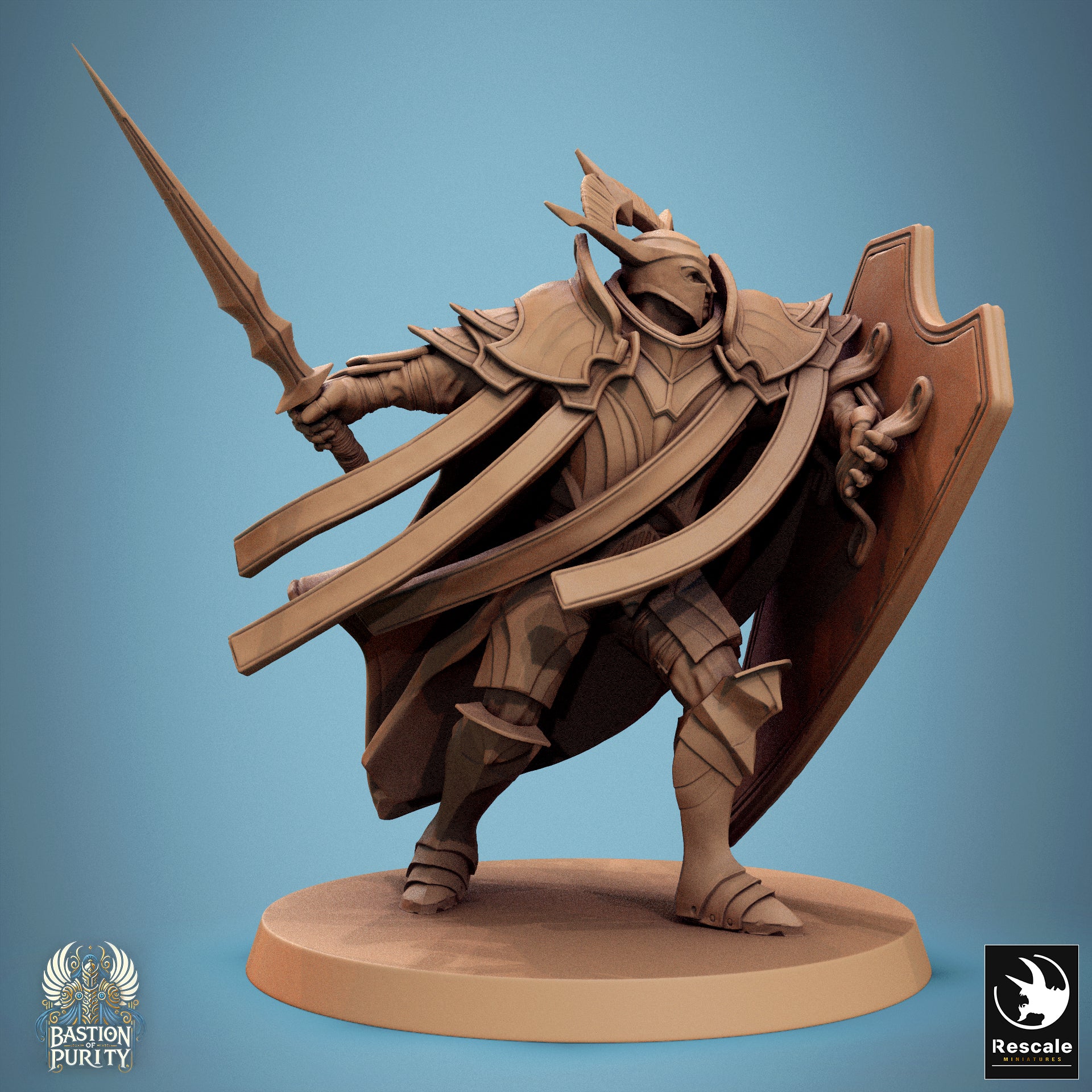 Aeterna Infantry General, Bastion of Purity Warband | D&D TTRPG Miniature | Rescale Miniatures