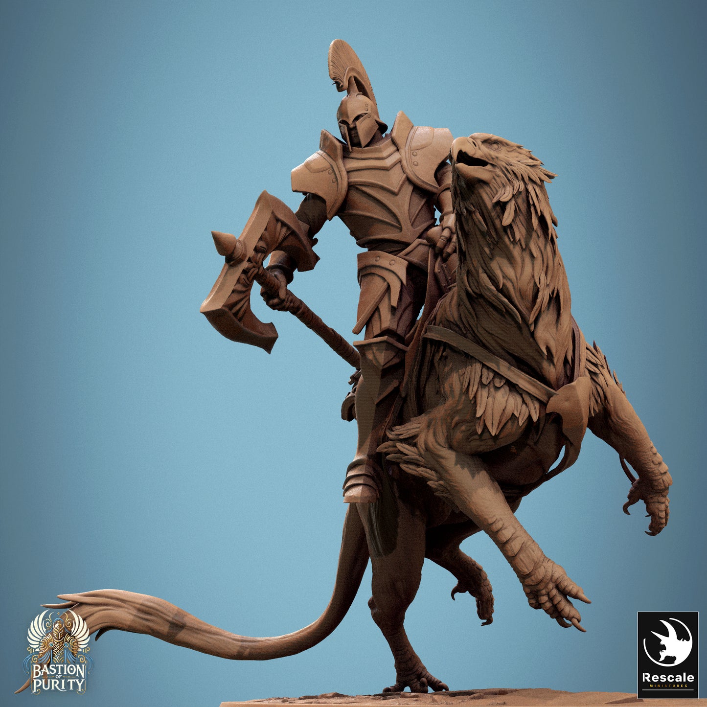 Rescaled Gryph Pack Bastion of Purity Warband miniature by Tattles Told 3D for D&D TTRPG gameplay, showing detailed figure.