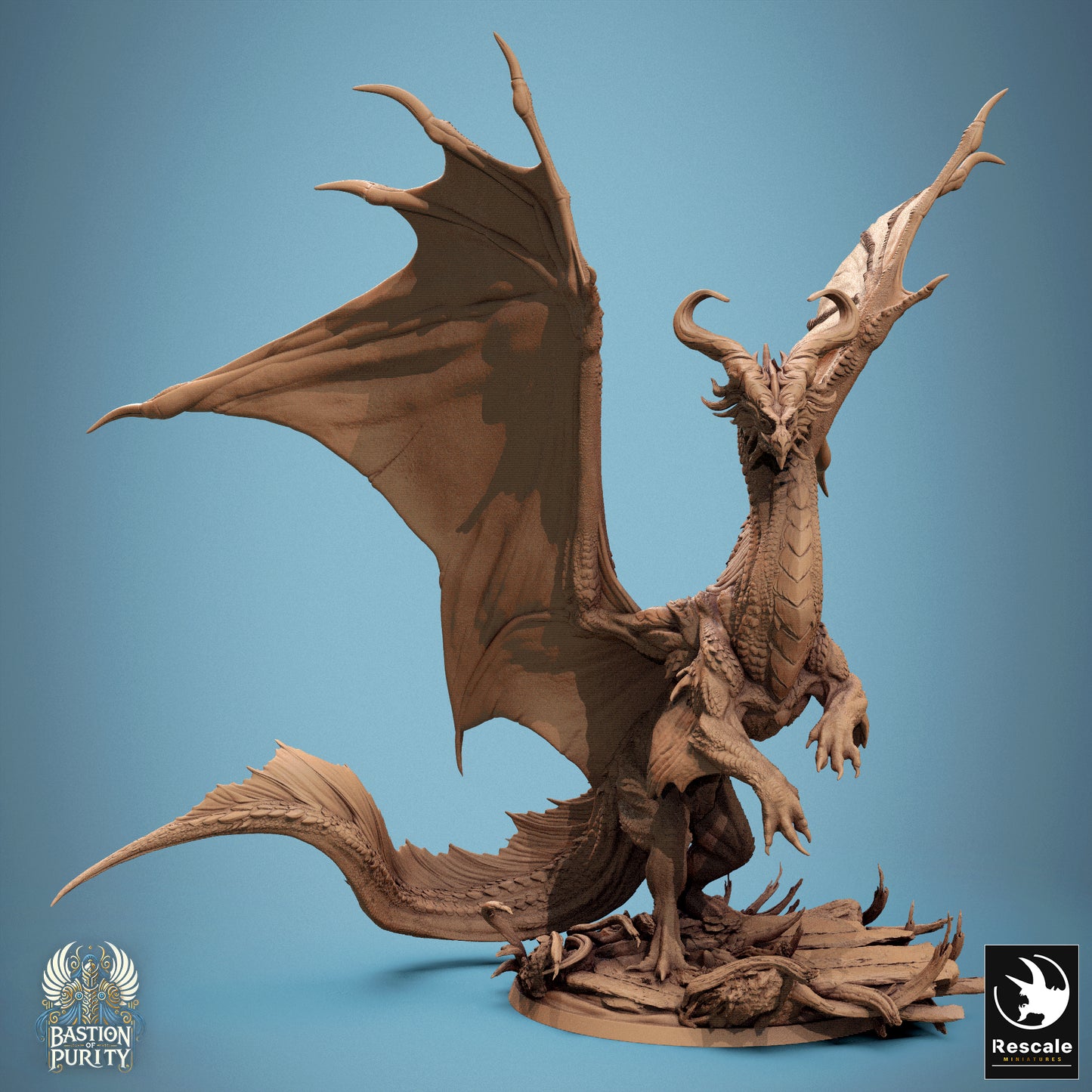 Bronze Dragon, Legendary Metallic Monster | D&D TTRPG Dragon Miniature | Rescale Miniatures