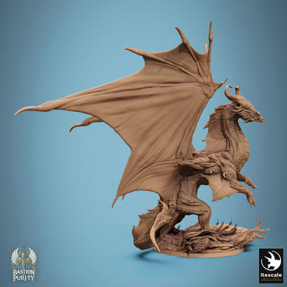 Bronze Dragon, Legendary Metallic Monster | D&D TTRPG Dragon Miniature | Rescale Miniatures