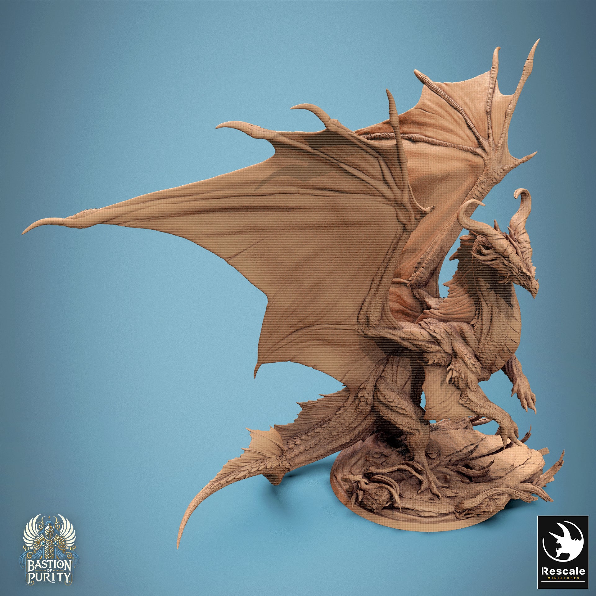 Bronze Dragon, Legendary Metallic Monster | D&D TTRPG Dragon Miniature | Rescale Miniatures