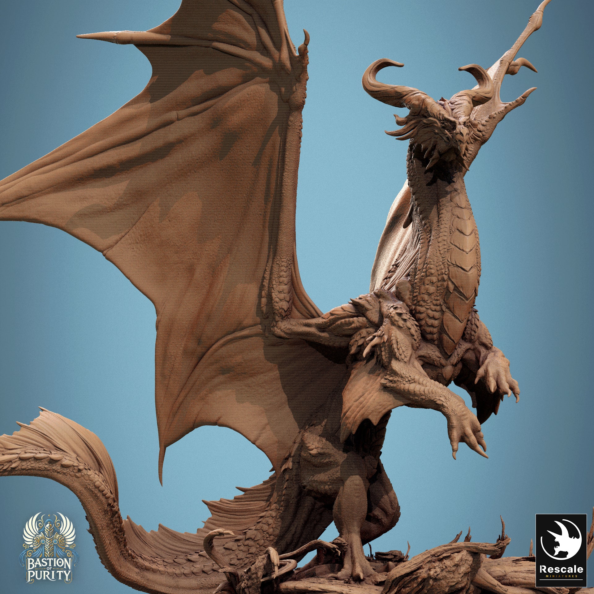 Bronze Dragon, Legendary Metallic Monster | D&D TTRPG Dragon Miniature | Rescale Miniatures