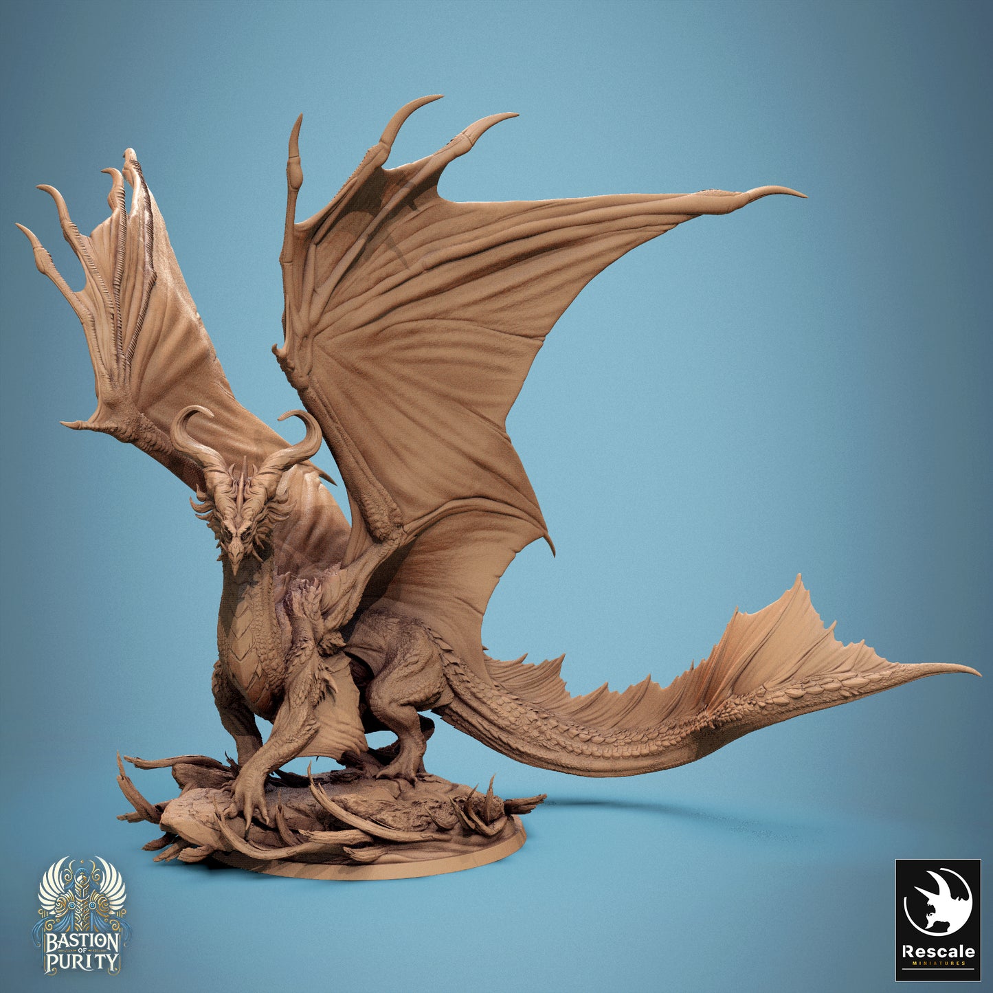 Bronze Dragon, Legendary Metallic Monster | D&D TTRPG Dragon Miniature | Rescale Miniatures