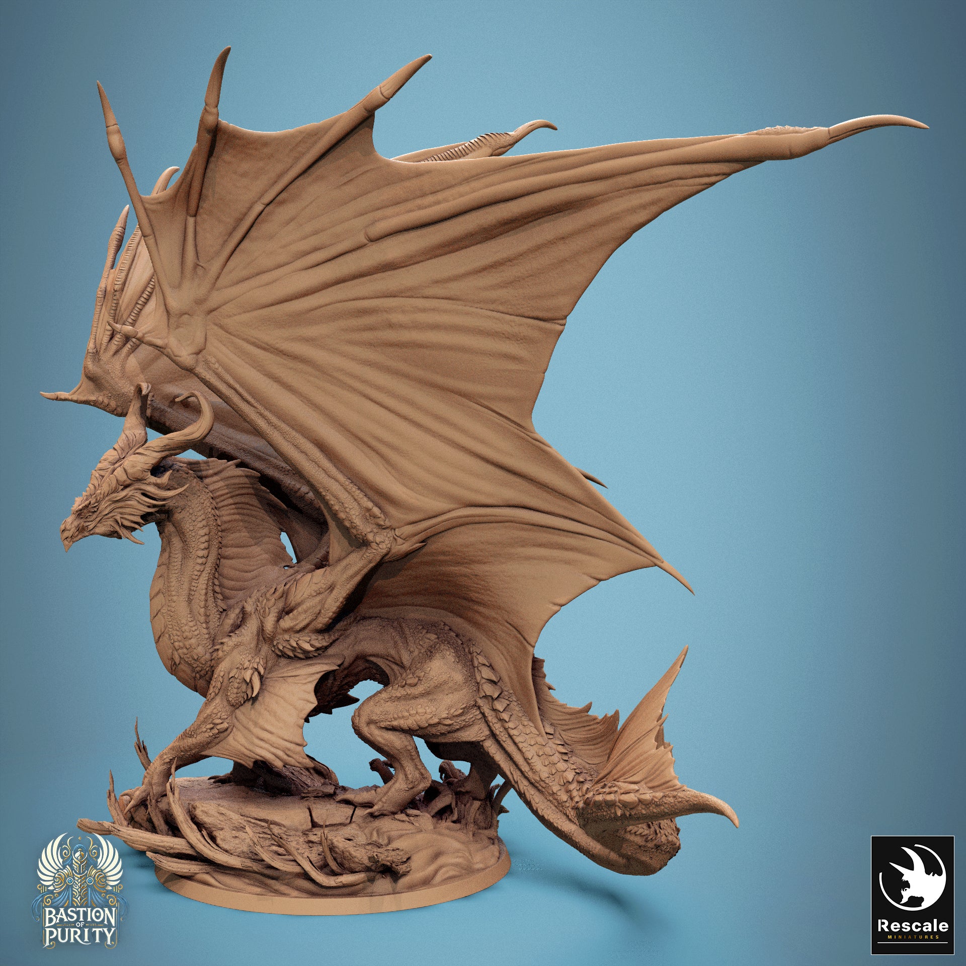 Bronze Dragon, Legendary Metallic Monster | D&D TTRPG Dragon Miniature | Rescale Miniatures