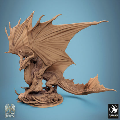 Bronze Dragon, Legendary Metallic Monster | D&D TTRPG Dragon Miniature | Rescale Miniatures