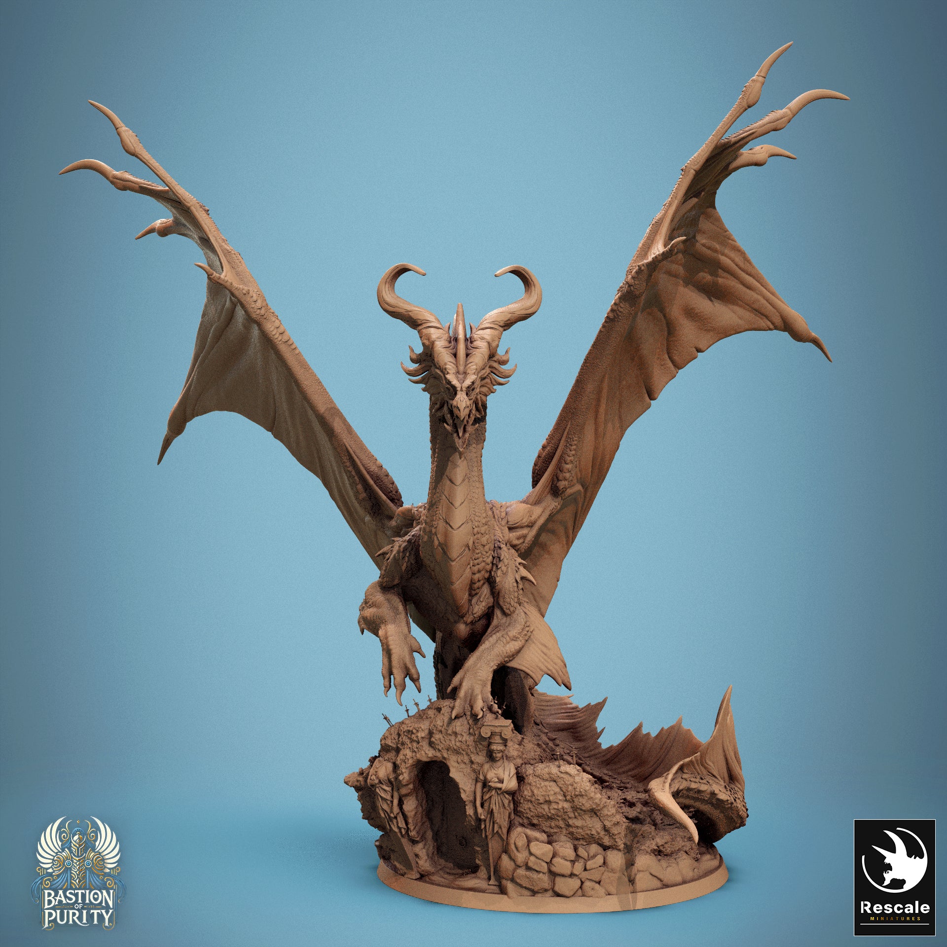 Bronze Dragon, Legendary Metallic Monster | D&D TTRPG Dragon Miniature | Rescale Miniatures