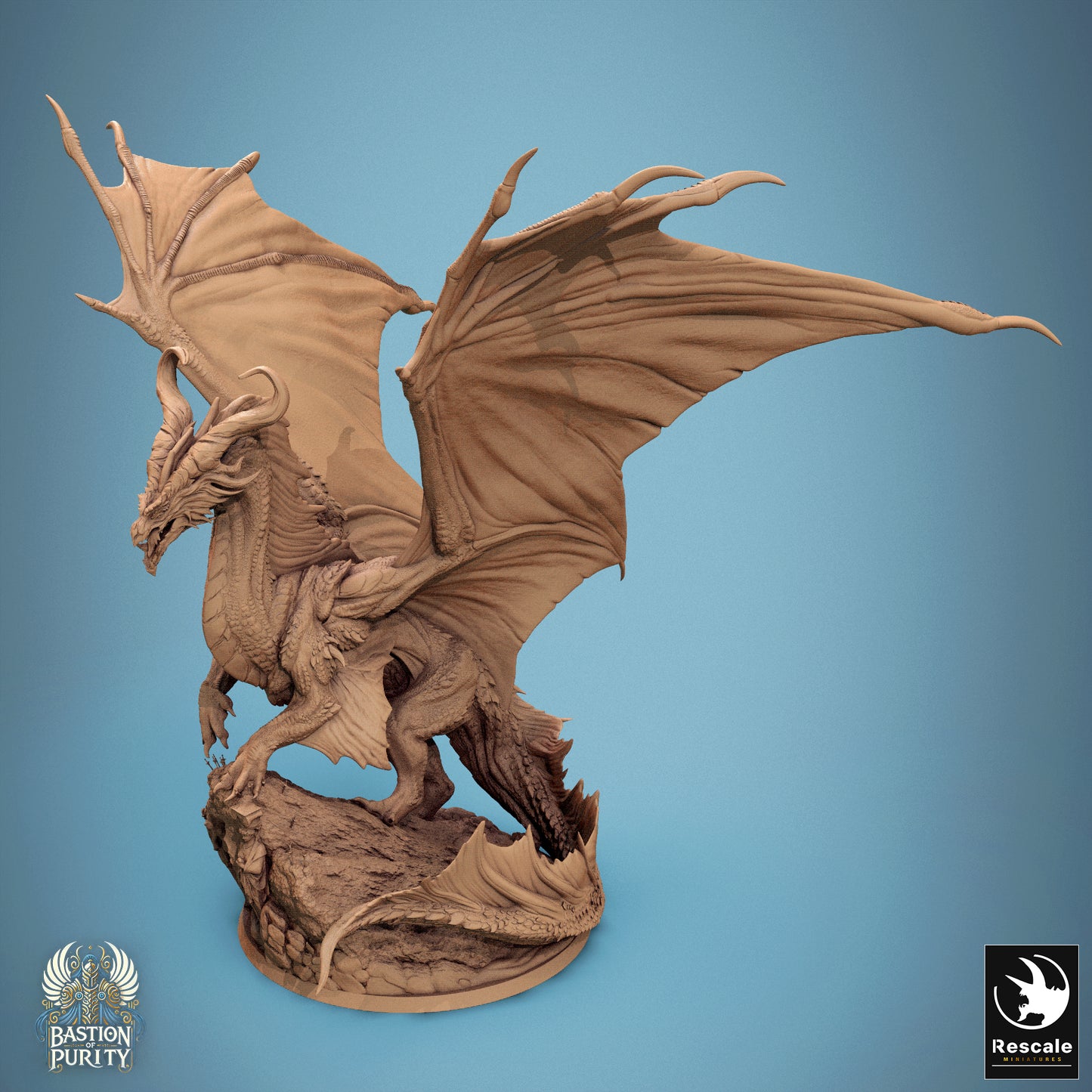 Bronze Dragon, Legendary Metallic Monster | D&D TTRPG Dragon Miniature | Rescale Miniatures