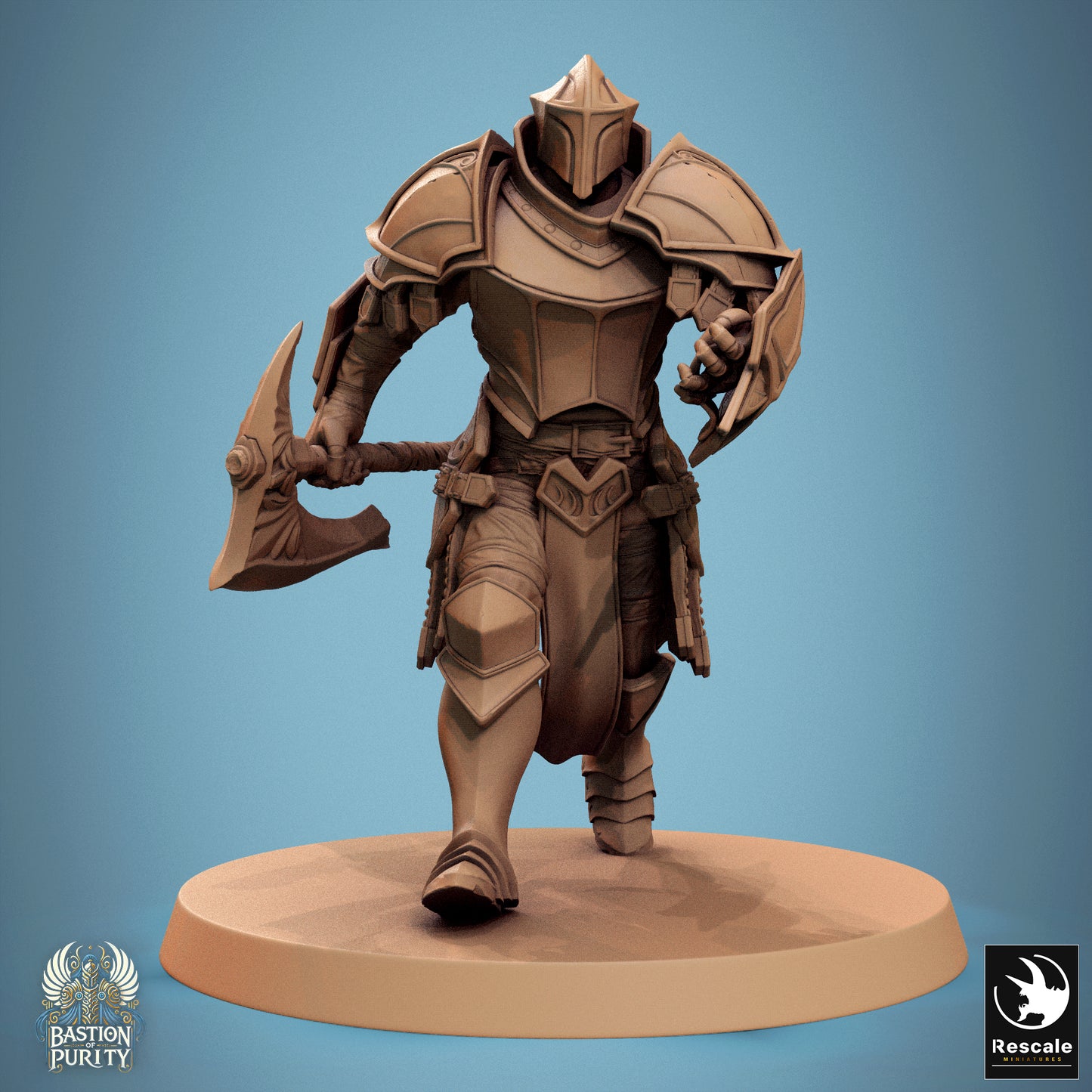 Aeterna Infantry Soldiers, Bastion of Purity Warband | D&D TTRPG Miniature | Rescale Miniatures