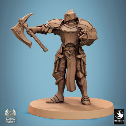Aeterna Infantry Soldiers, Bastion of Purity Warband | D&D TTRPG Miniature | Rescale Miniatures