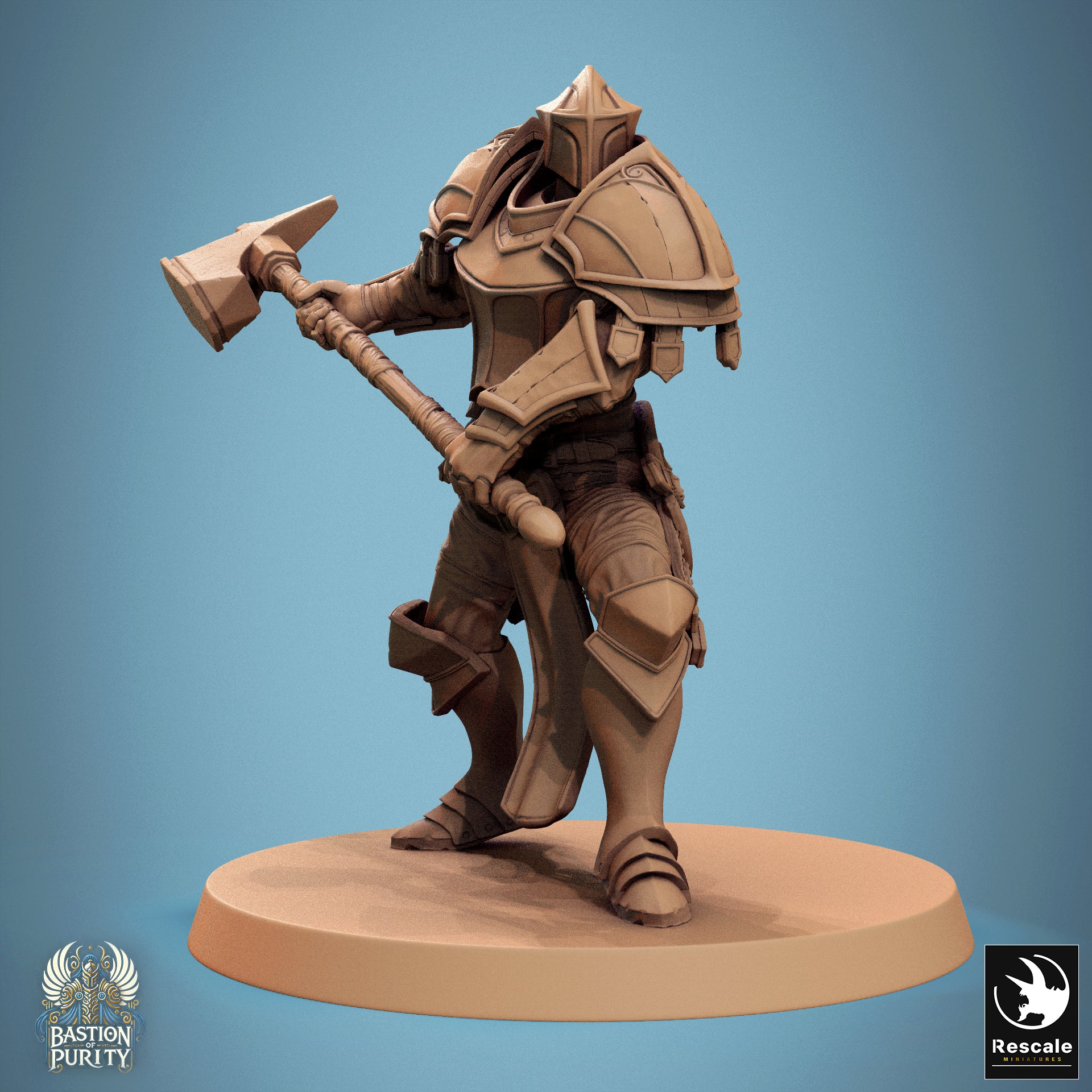 Aeterna Infantry Soldiers, Bastion of Purity Warband | D&D TTRPG Miniature | Rescale Miniatures