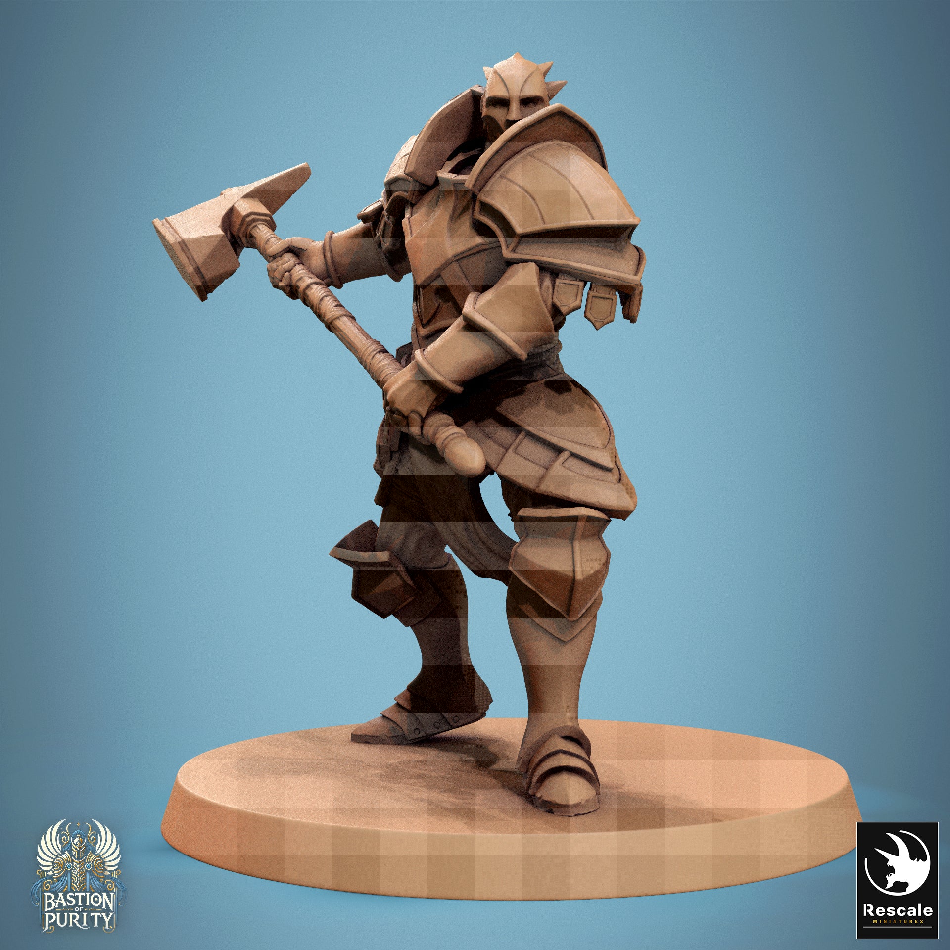 Aeterna Infantry Warriors, Bastion of Purity Warband | D&D TTRPG Miniature | Rescale Miniatures
