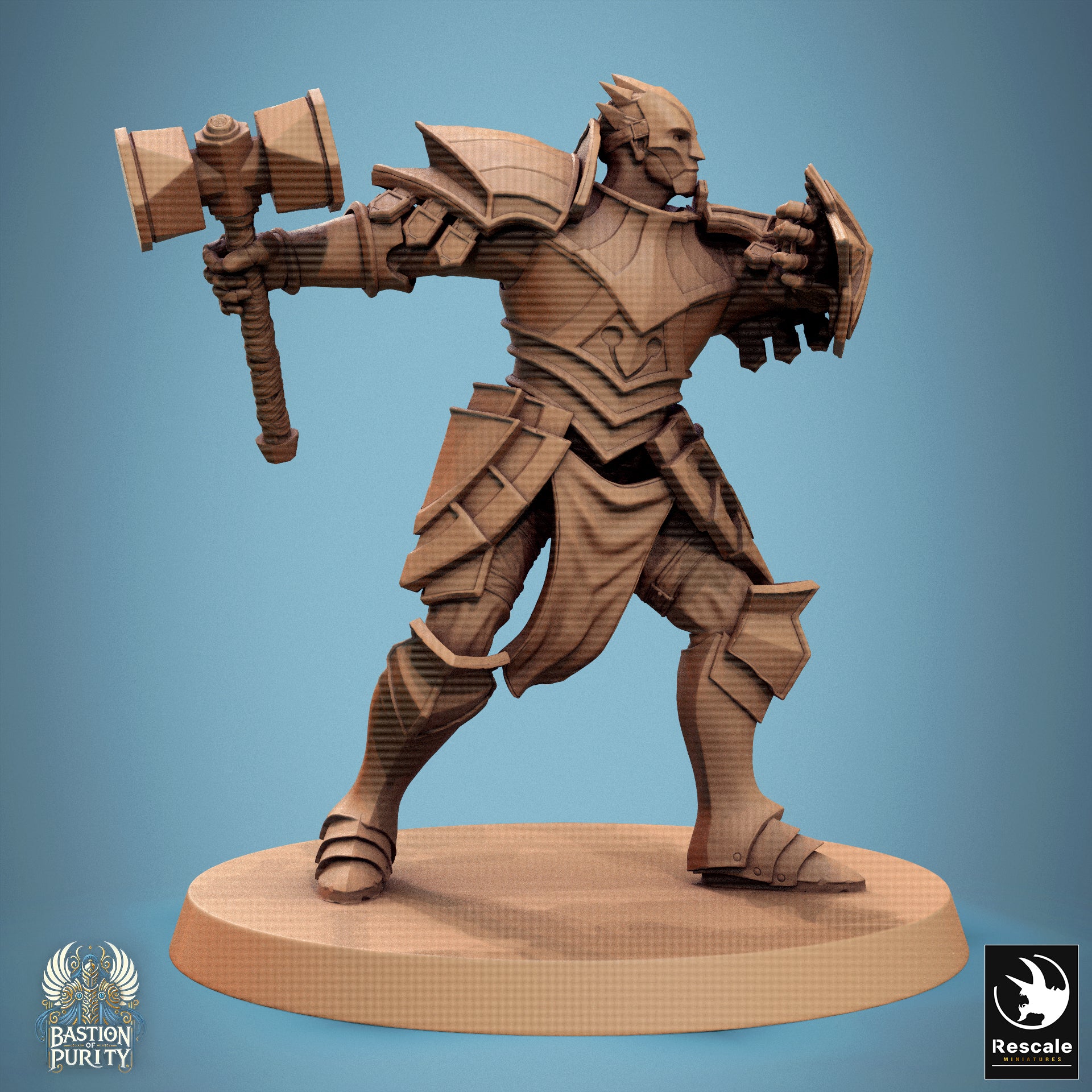 Aeterna Infantry Warriors, Bastion of Purity Warband | D&D TTRPG Miniature | Rescale Miniatures