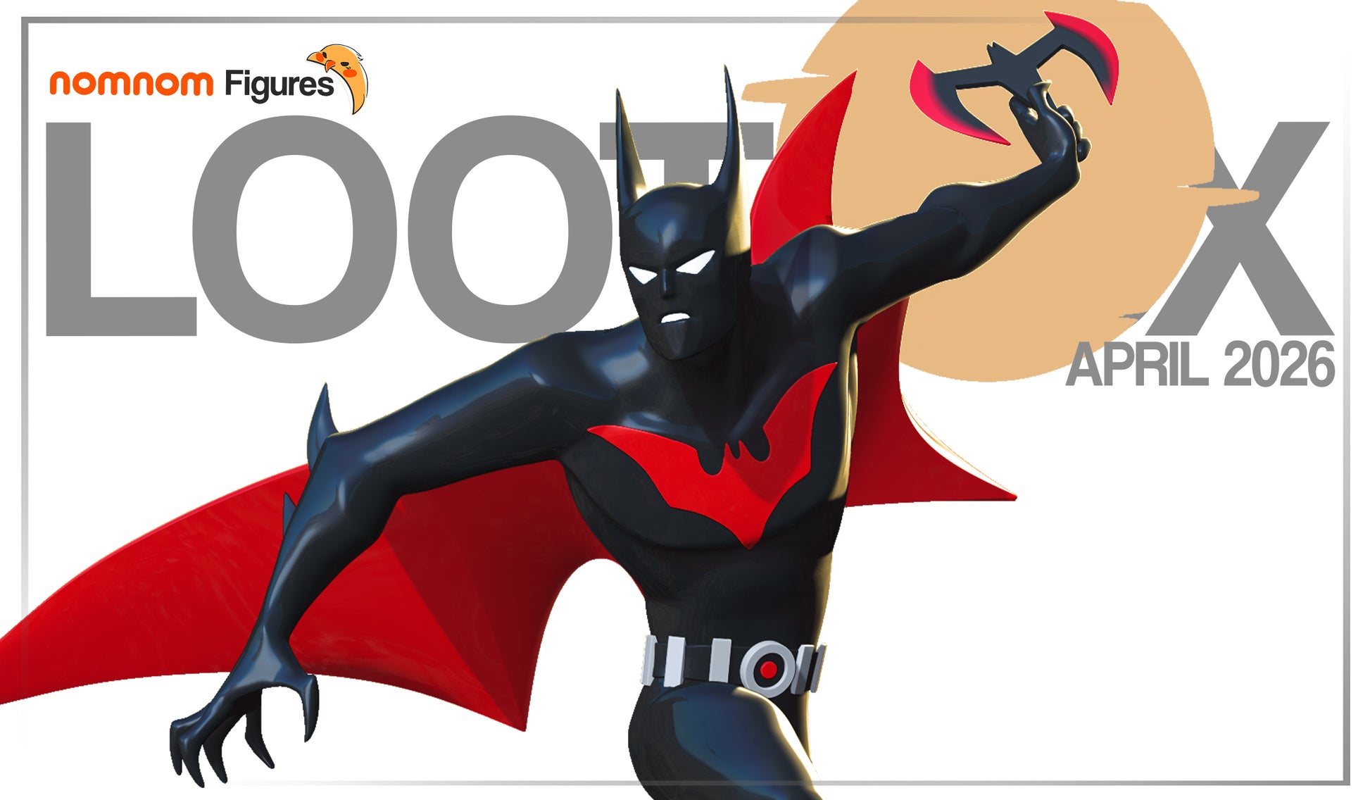 Futuristic Vigilante resin garage kit figure by Nomnom Figures, detailed anime-style Batman-inspired design.
