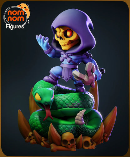 Chibi Skeletal Sorcerer | Resin Garage Kit Figure Anime Fan Art | Nomnom Figures