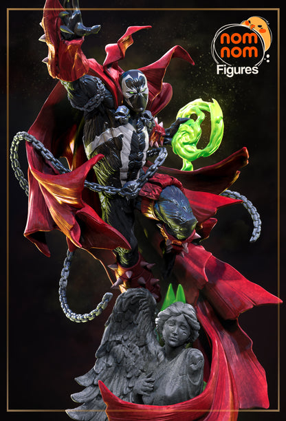 Infernal Antihero resin garage kit figure by Tattles Told 3D, detailed fan art collectible with intricate design and vibrant colors.