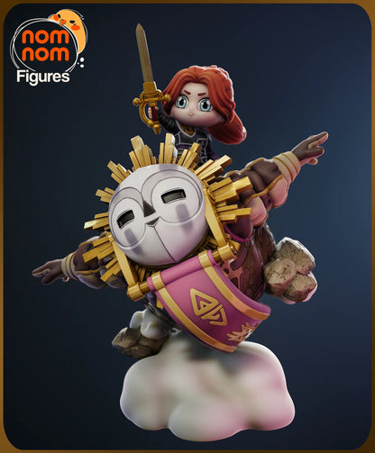Chibi Sunlit Valor | Resin Garage Kit Figure Anime Fan Art | Nomnom Figures