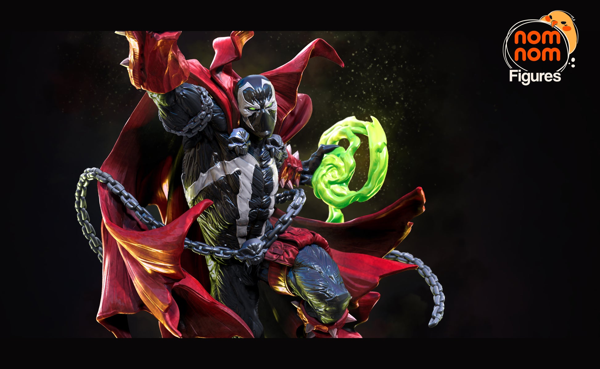 Infernal Antihero resin garage kit figure by Tattles Told 3D, featuring detailed fan art design and dynamic pose.