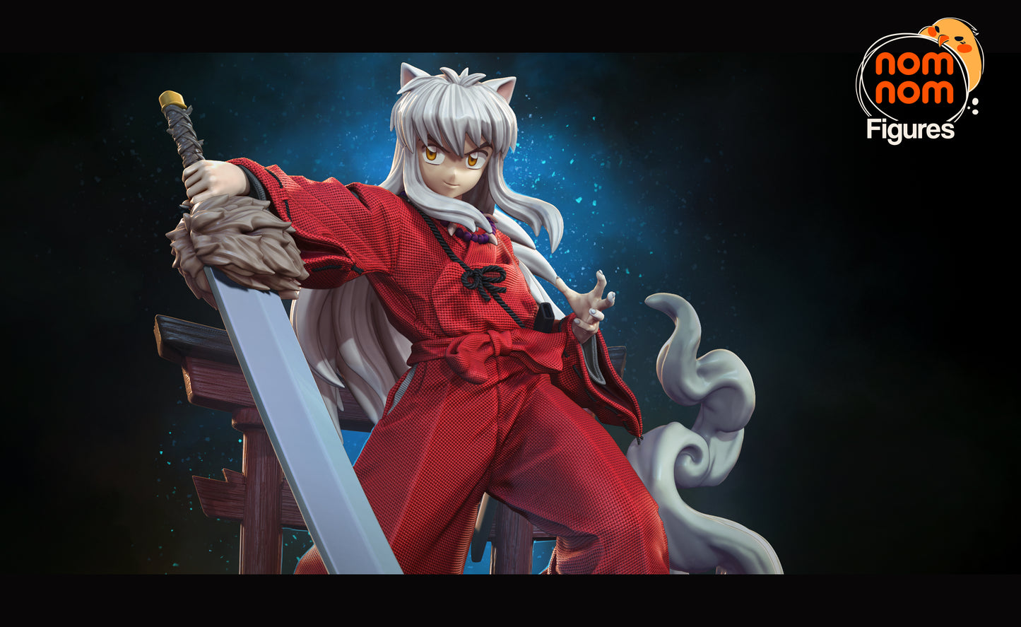 Half Demon Dog resin garage kit figure by Tattles Told 3D, showcasing detailed demon features and expressive design.