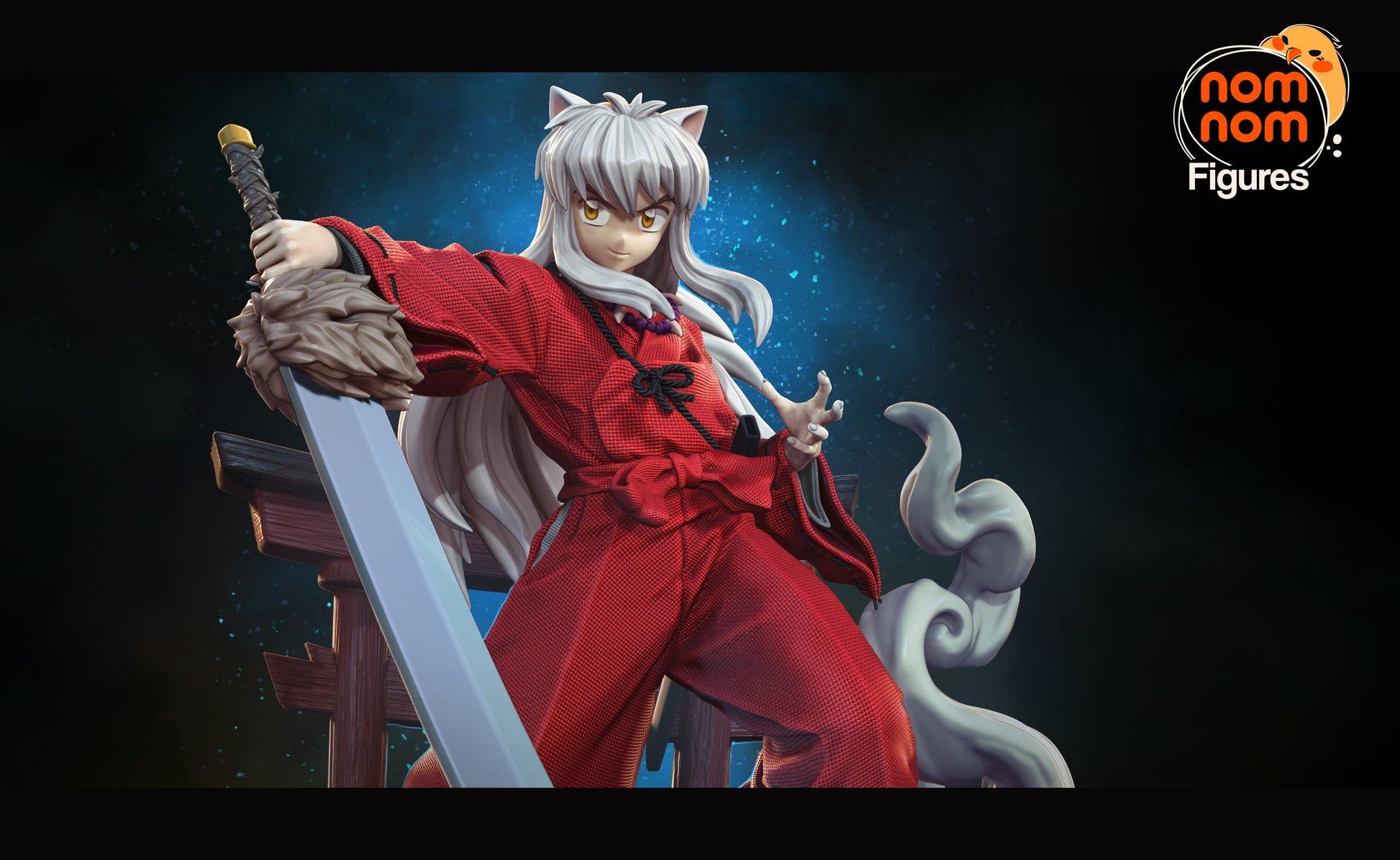 Half Demon Dog resin garage kit figure by Tattles Told 3D, showcasing detailed demon features and expressive design.