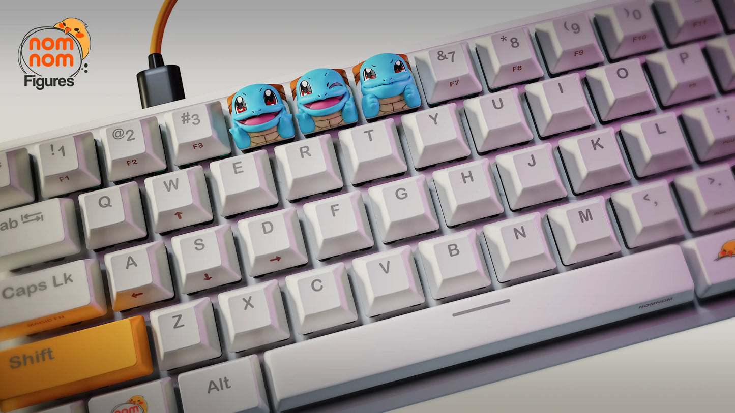 Keycaps - Water Starter | 3D Printed Resin Anime Fan Art | Nomnom Figures