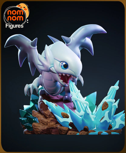 Chibi Blue-Eyed Wyrmling | Resin Garage Kit Figure Anime Fan Art | Nomnom Figures
