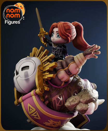 Chibi Sunlit Valor | Resin Garage Kit Figure Anime Fan Art | Nomnom Figures