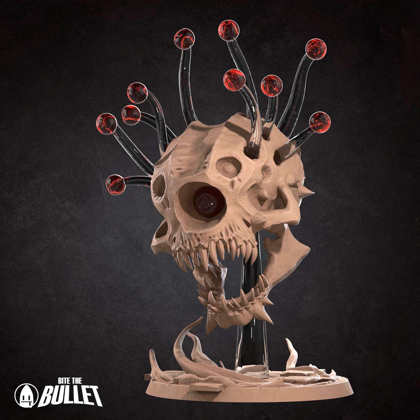 Beholder Skull | D&D TTRPG Miniature | Bite the Bullet
