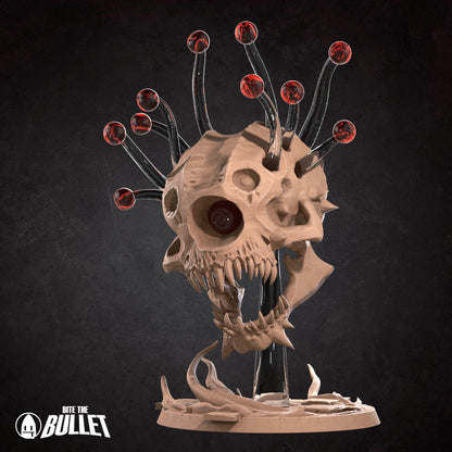 Beholder Skull | D&D TTRPG Miniature | Bite the Bullet