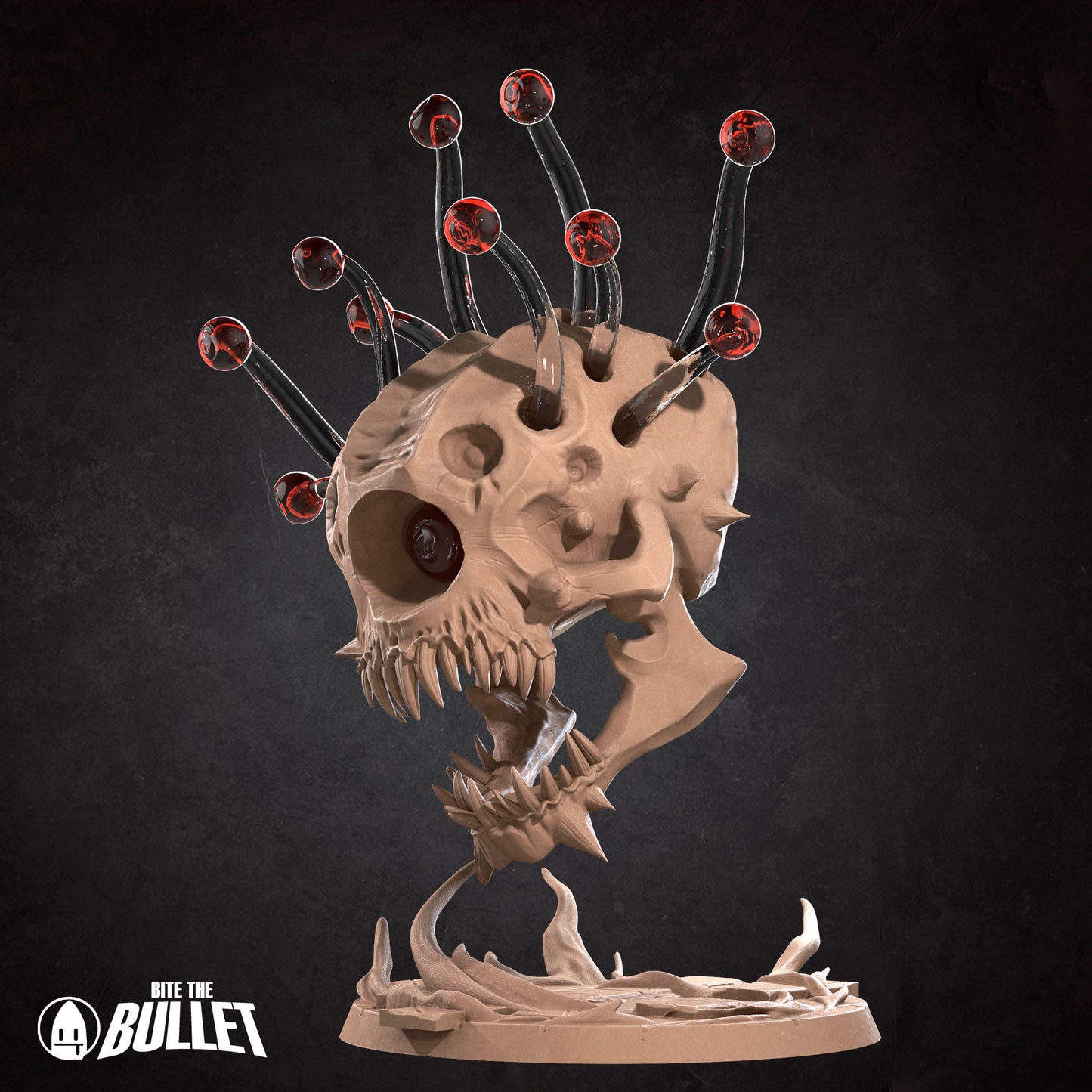 Beholder Skull | D&D TTRPG Miniature | Bite the Bullet