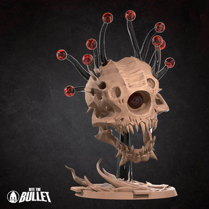Beholder Skull | D&D TTRPG Miniature | Bite the Bullet