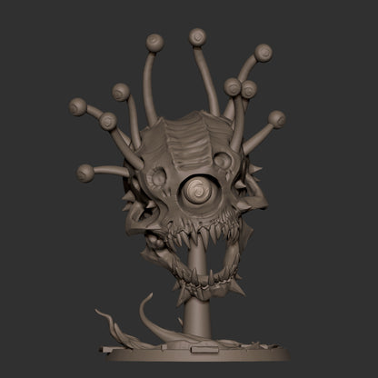 Beholder Skull | D&D TTRPG Miniature | Bite the Bullet