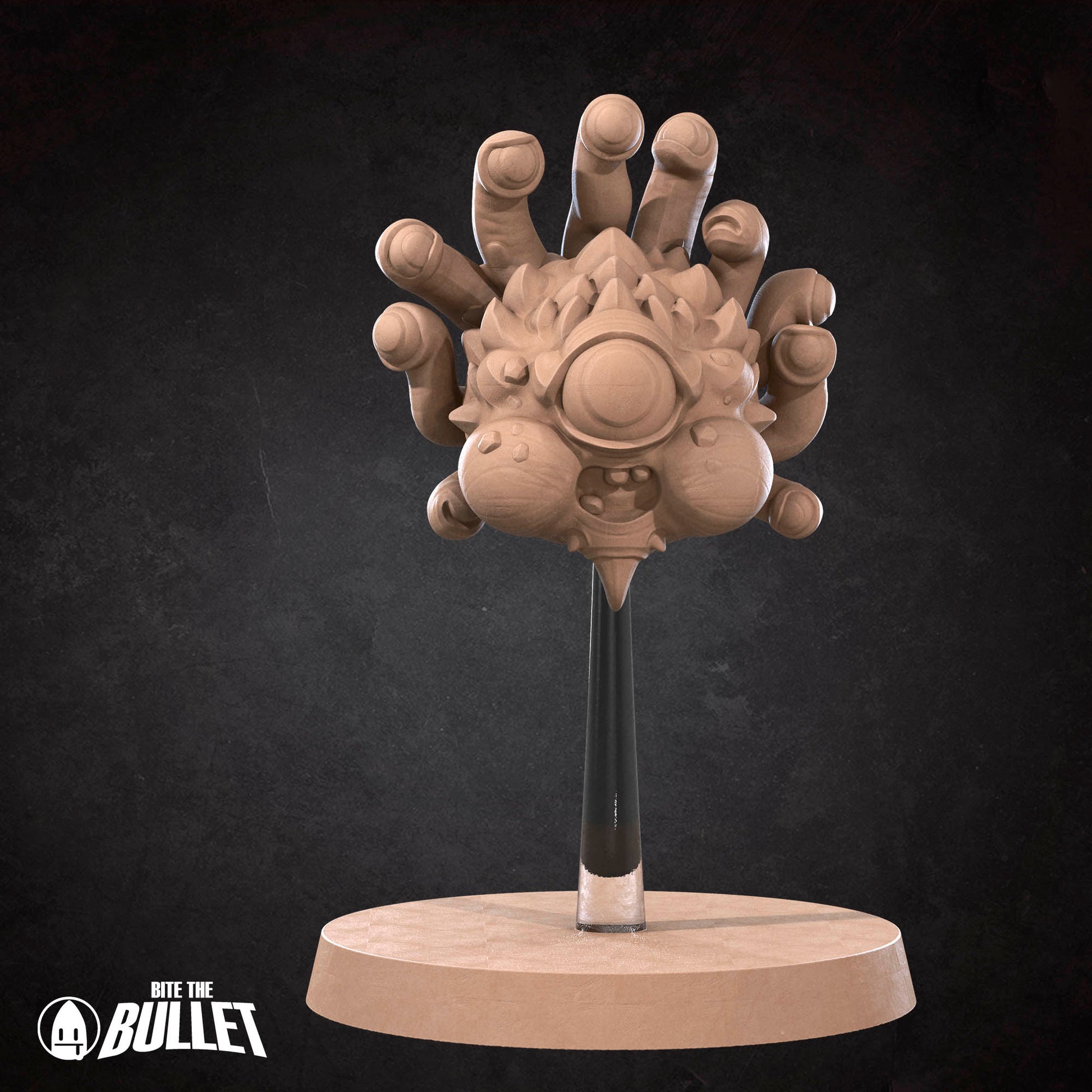 Tattles Told 3D Beholdy D&D TTRPG miniature of Bite the Bullet, detailed fantasy character figure for tabletop gaming.