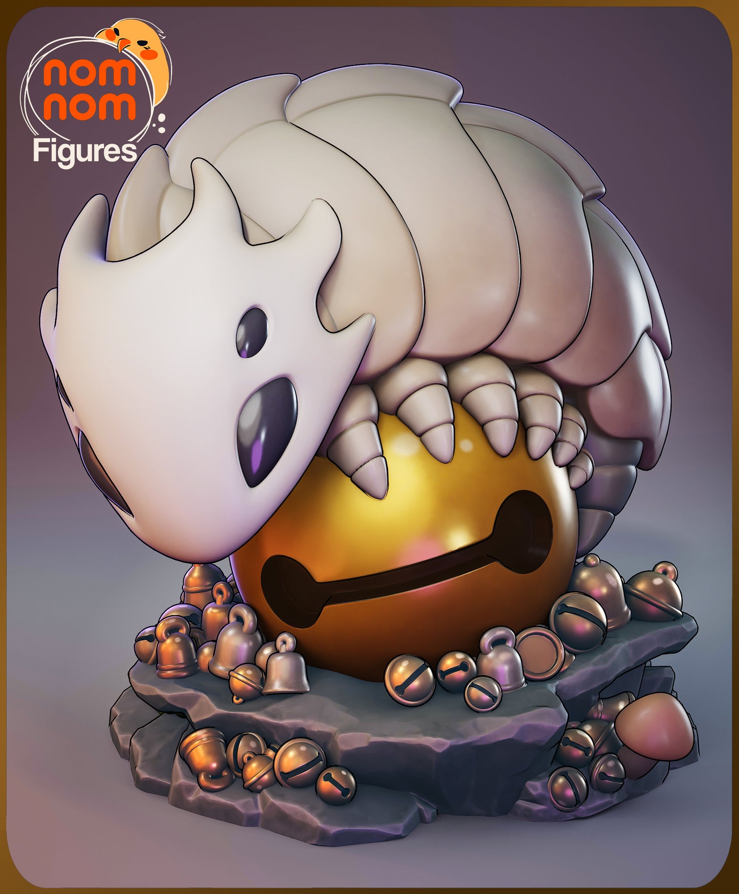 Resin garage kit figure of Chibi Bell Keeper from Nomnom Figures by Tattles Told 3D, featuring detailed anime fan art design.