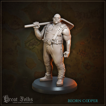 Great Folks Townsfolk, Part 1 | NPCs, Villagers, Children, Animals | Tabletop Gaming Miniatures Collection | Great Grimoire