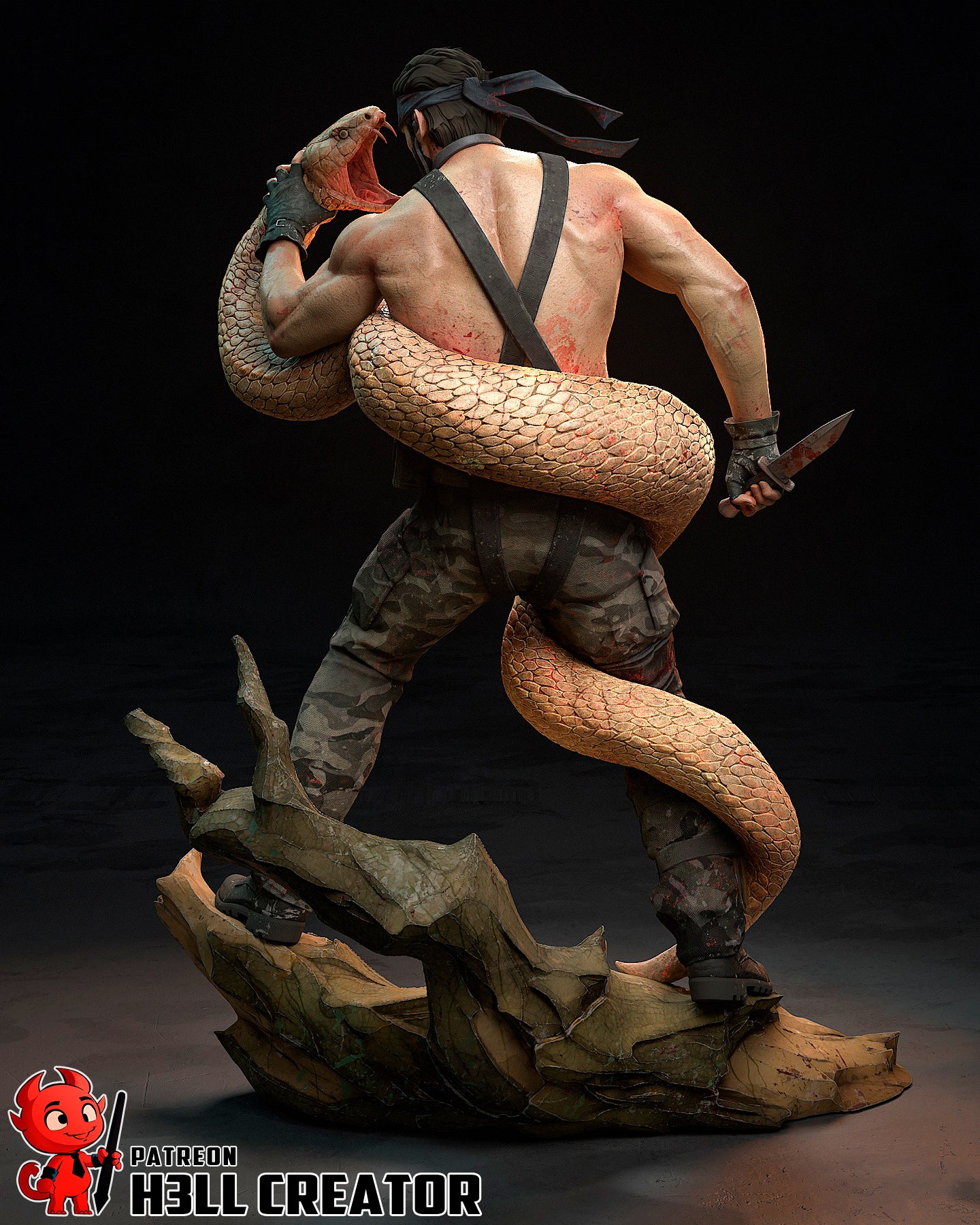 1:10 Snake Muncher | Resin Garage Kit Figure Game Fan Art | h3LL creator