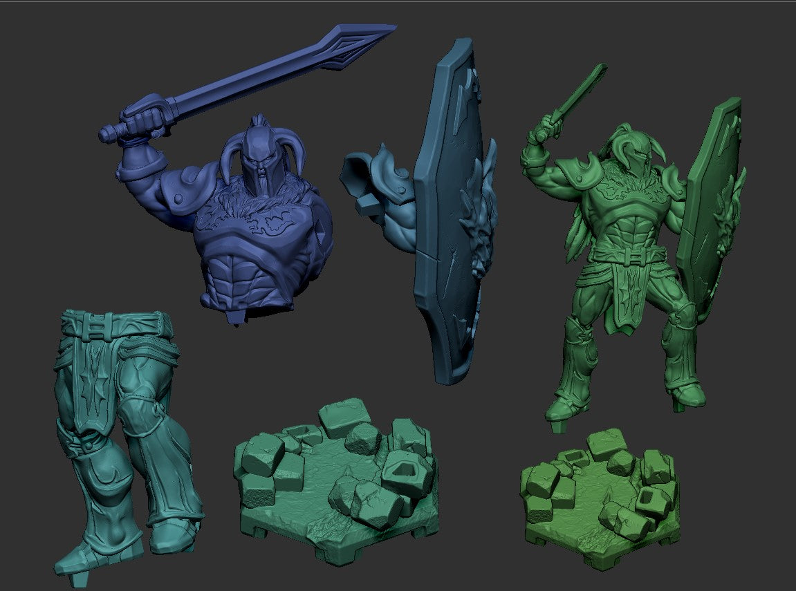 Battler Knight | D&D TTRPG Miniature | Dragun Studios